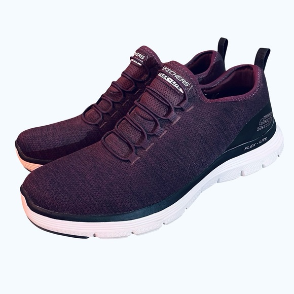 Skechers Mens Flex Advantage 4.0 Contributor Burgundy Sneakers 
Size 9 - Picture 3 of 7